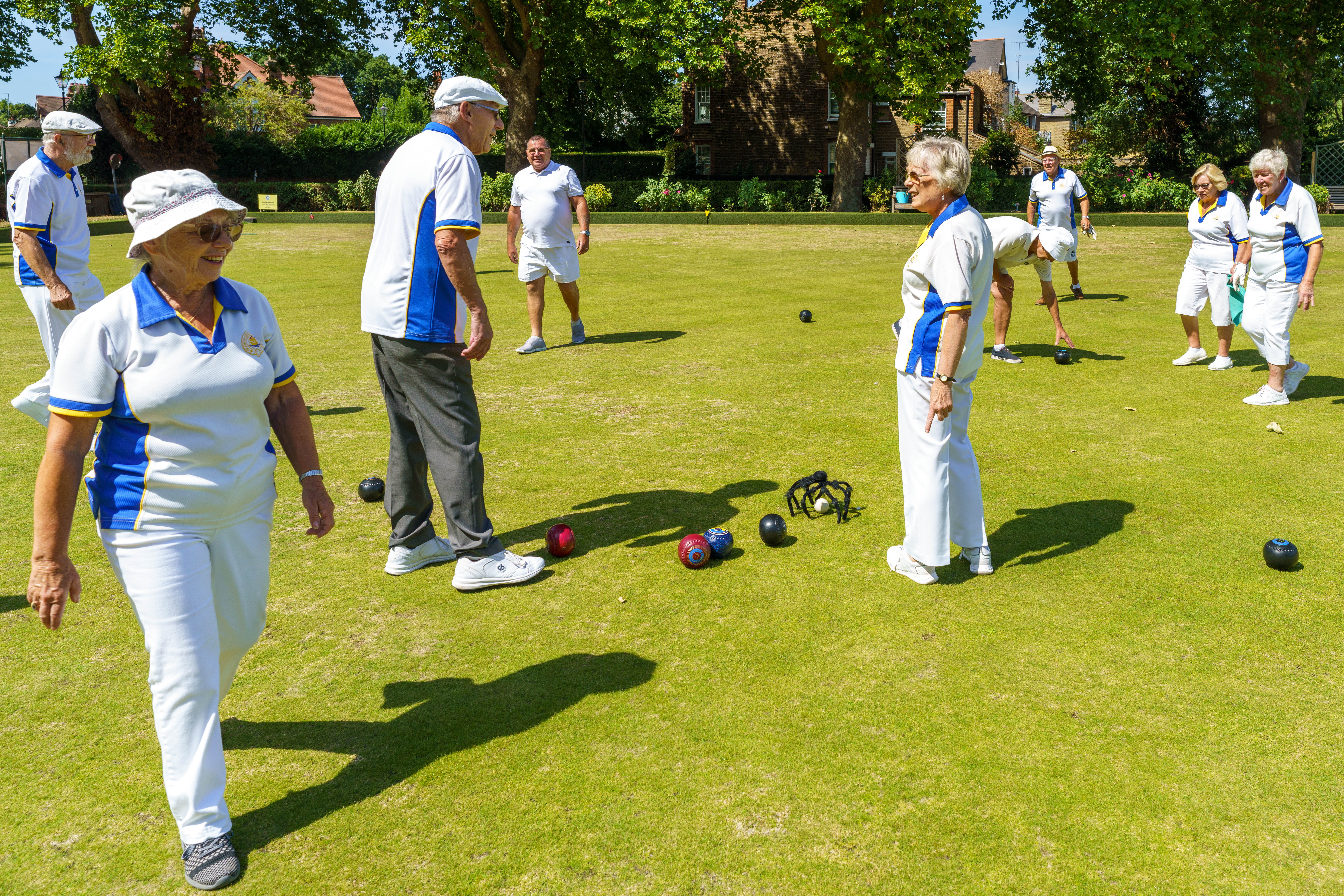 Francis Drake Bowls Club, Hilly Fields, Brockley, SE4 1QE. Mine went way too far, see it across the green