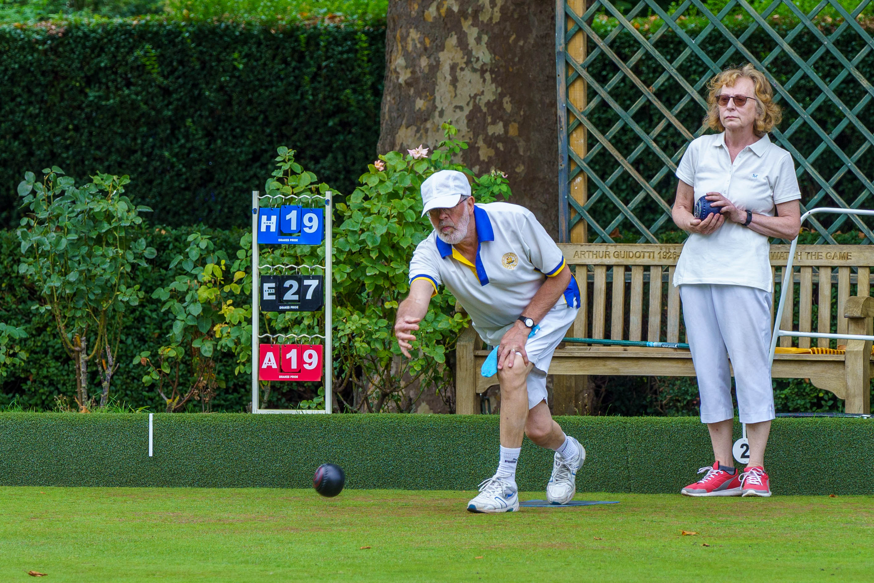 Francis Drake Bowls Club, Hilly Fields, Brockley, SE4 1QE. Gardiners Cup, went to 27 ends