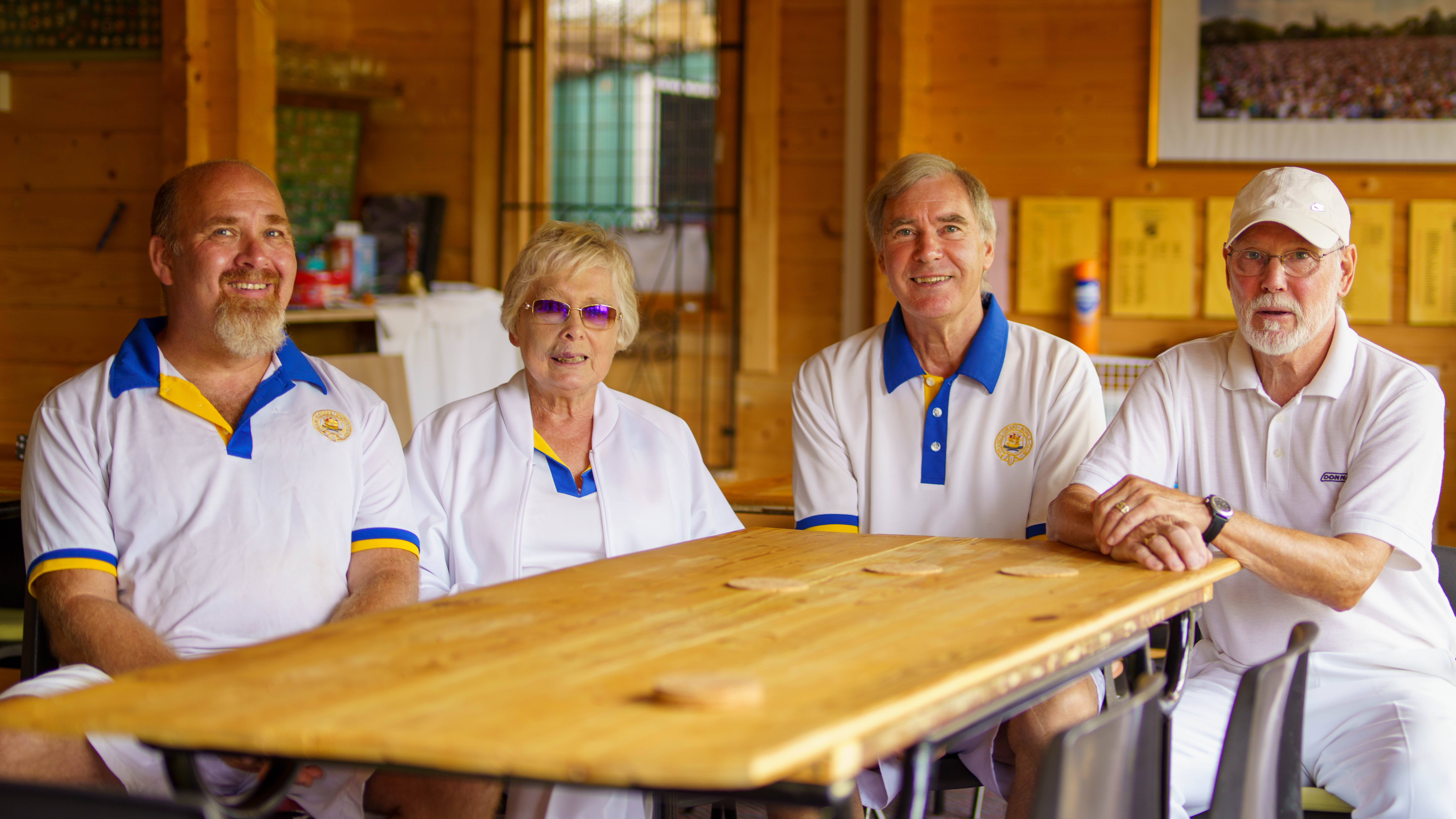 Francis Drake Bowls Club, Hilly Fields, Brockley, SE4 1QE. Mixed Pairs, Tim and Jill v Rob and Dave