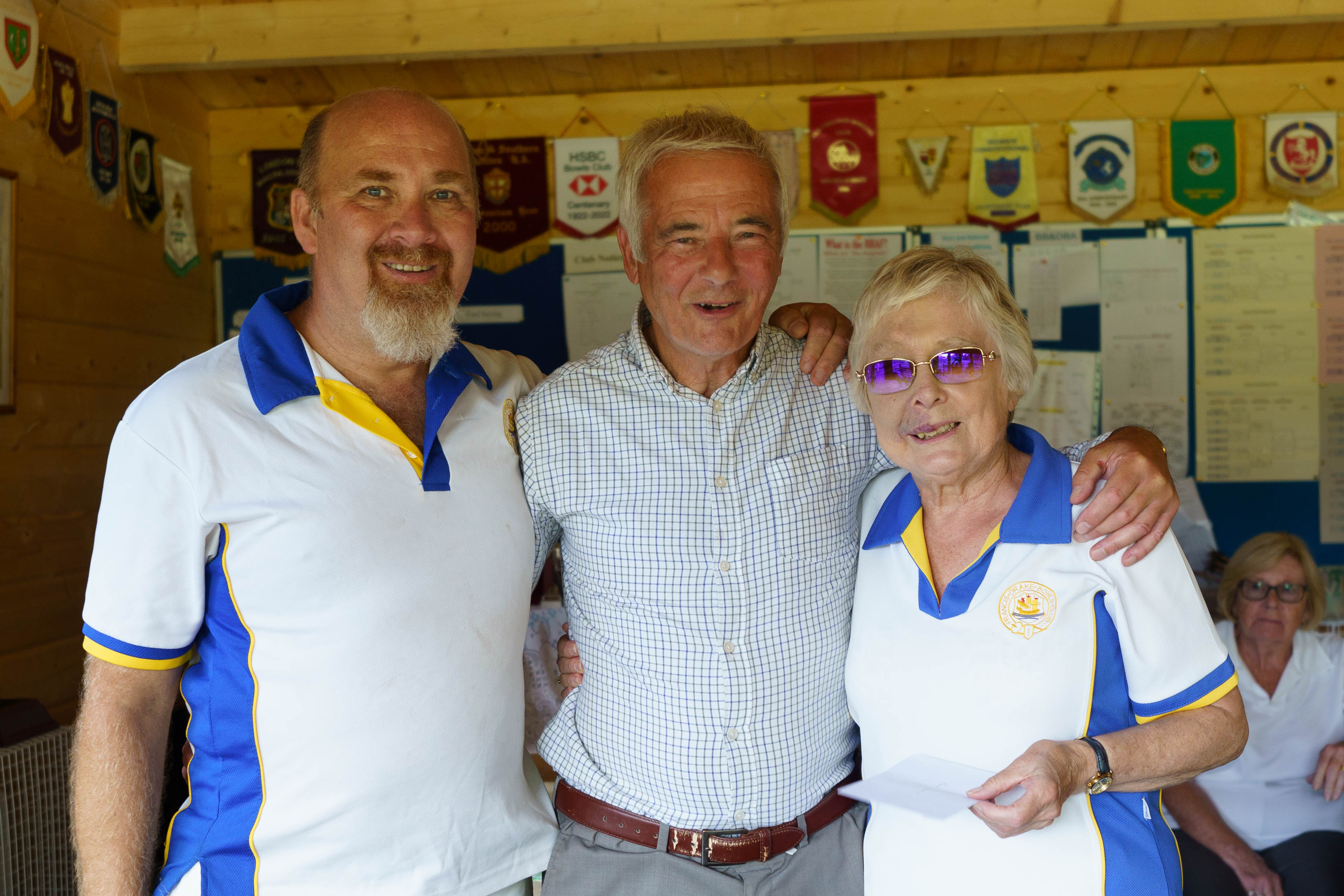 Francis Drake Bowls Club, Hilly Fields, Brockley, SE4 1QE. Mixed Pairs,
2nd Tim and Jill