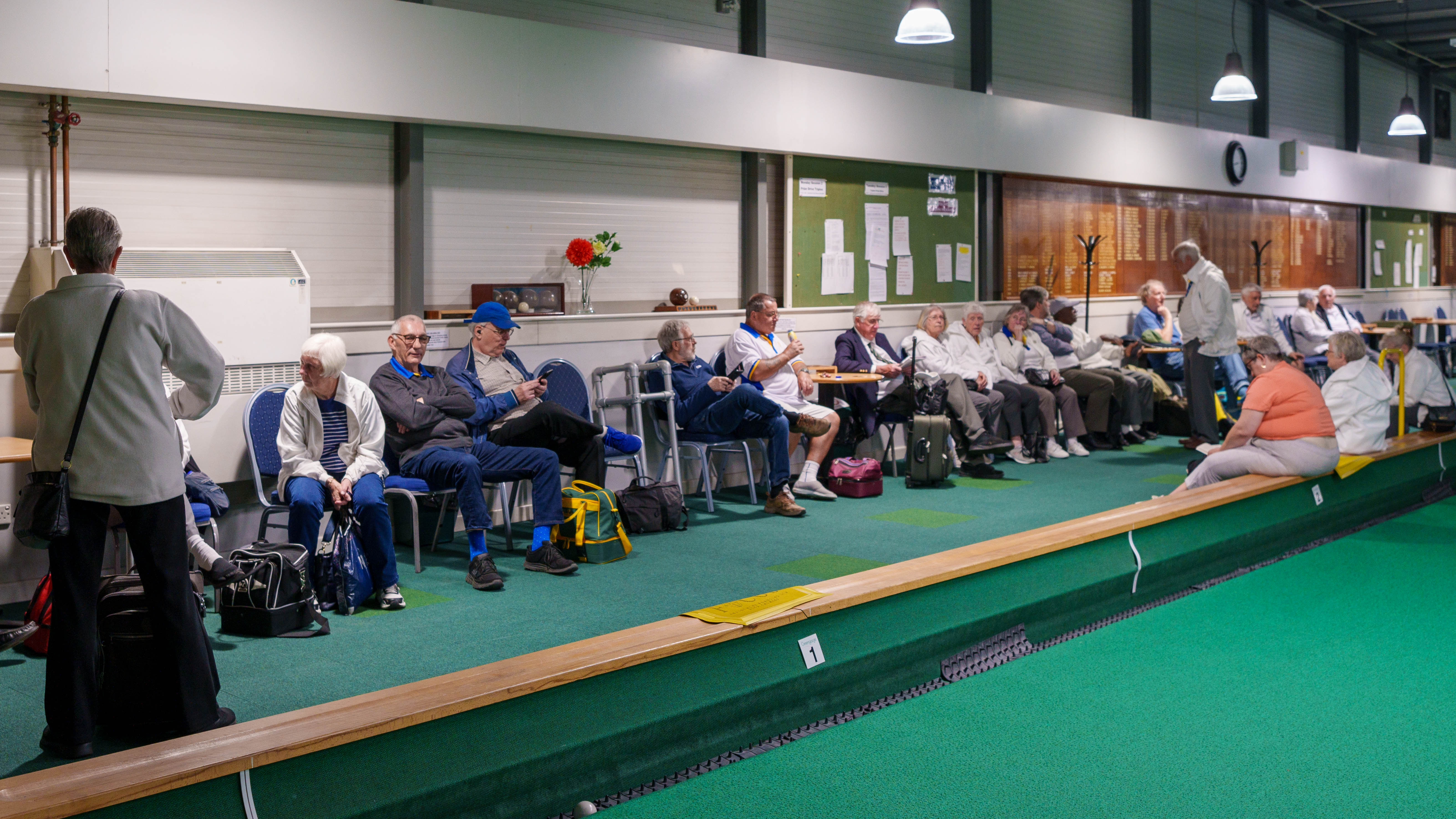 Francis Drake Bowls Club, Hilly Fields, Brockley, SE4 1QE. We needed to sit down because many had been standing for 2hrs, so opened up LIBC.