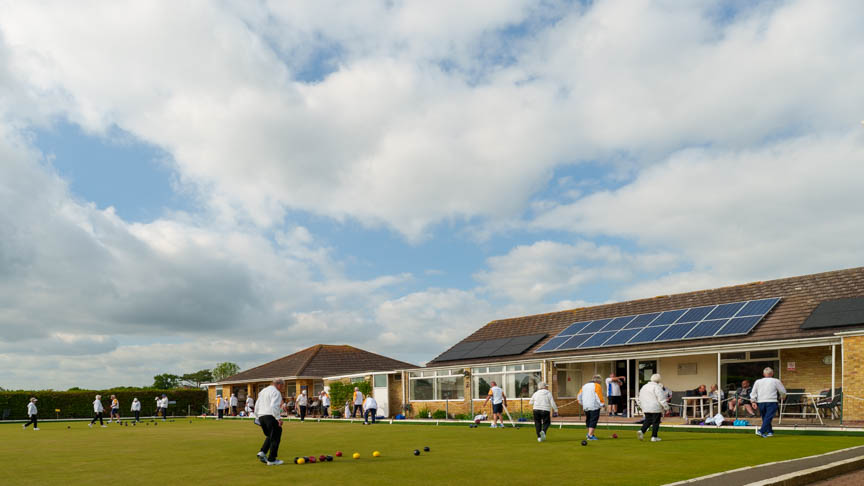 Francis Drake Bowls Club, Hilly Fields, Brockley, SE4 1QE. The sun only shone as we tidied up