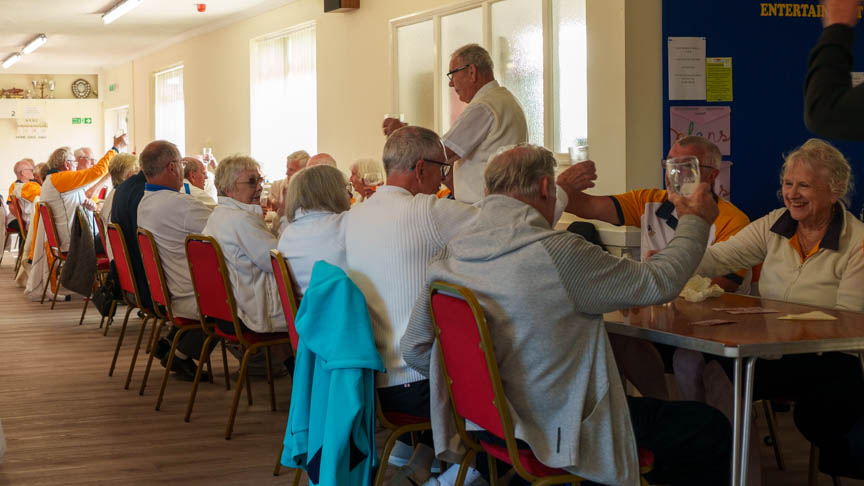 Francis Drake Bowls Club, Hilly Fields, Brockley, SE4 1QE. Teatime presentations