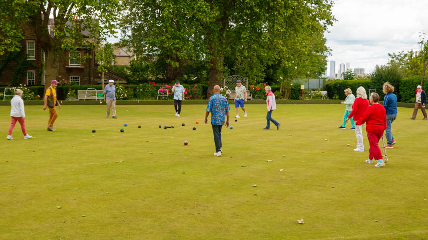 Francis Drake Bowls Club, Hilly Fields, Brockley, SE4 1QE. 2025 Ron Phillips charity day