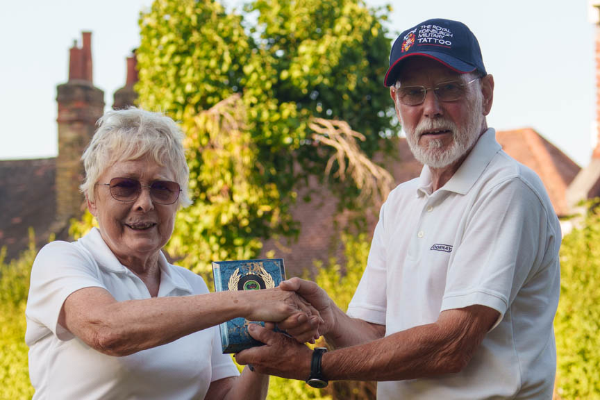Francis Drake Bowls Club, Hilly Fields, Brockley, SE4 1QE. Dave Fricker won the Plate