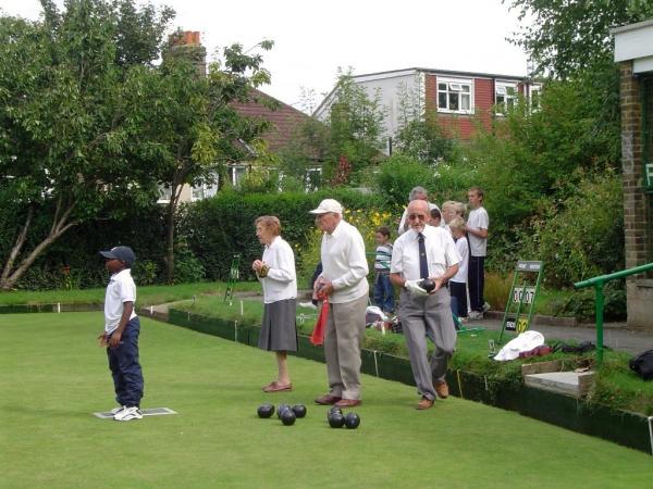Francis Drake Bowls Club, Hilly Fields, Brockley, SE4 1QE. Young Leon and Wise Bill